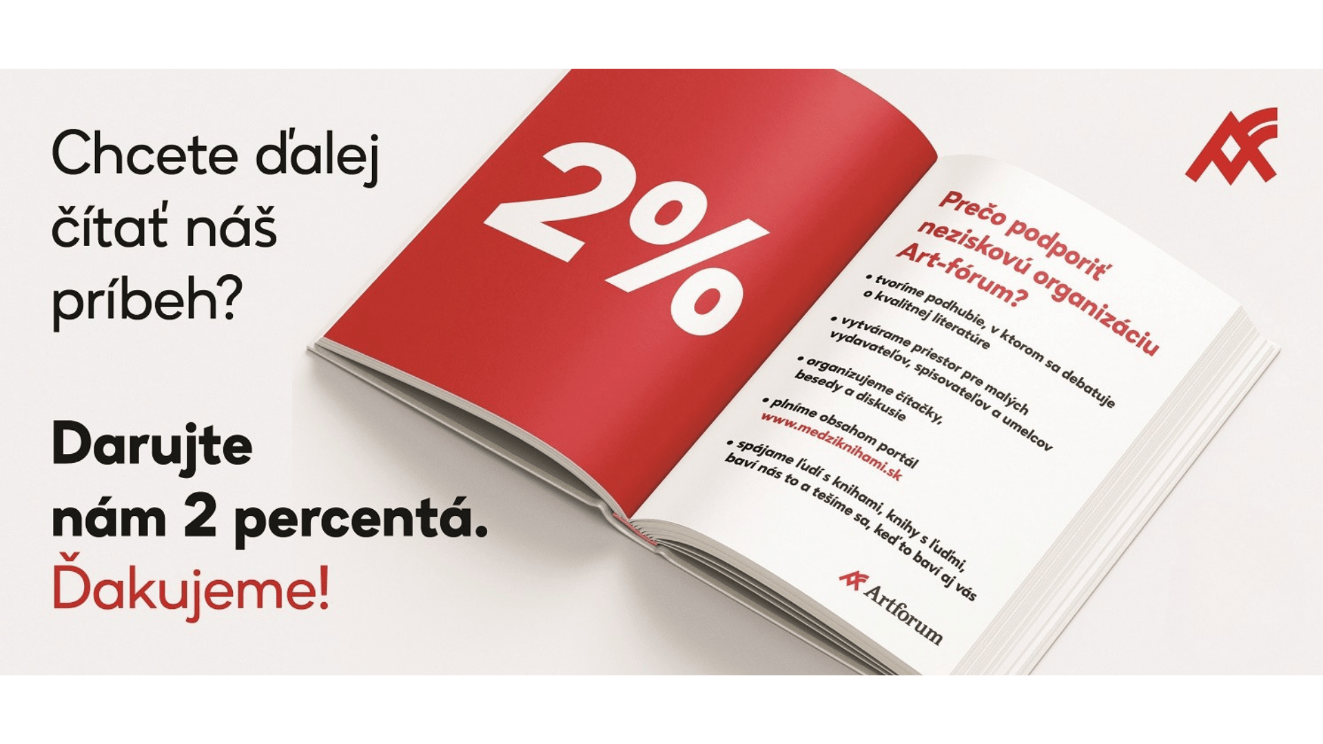 Darujte nám dve percentá a my ich využijeme na zmysluplné aktivity